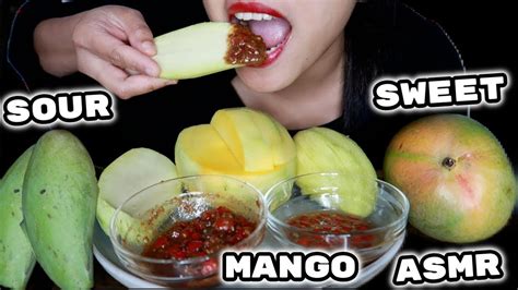 Sour Vs Sweet Mango Asmrmukbang Mangga At Bagoong Eating Sound Youtube