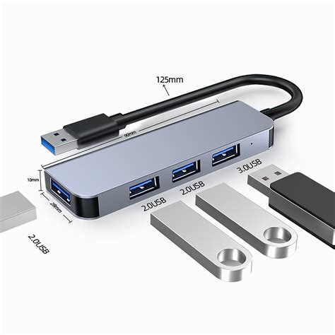 Adaptador Multipuerto Hub Delgado De Puertos Usb Meses Sin