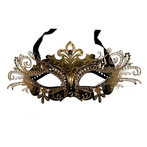 Venetian Gold Metal Half Mask 299367 Masquerade Mask Gold Mask