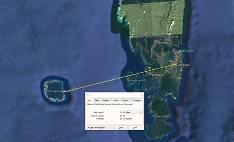 Sentinelese Island Map