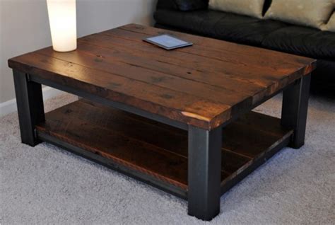 Minimalist Metal Coffee Table Legs For Rustic Table - Wood And Metal ...