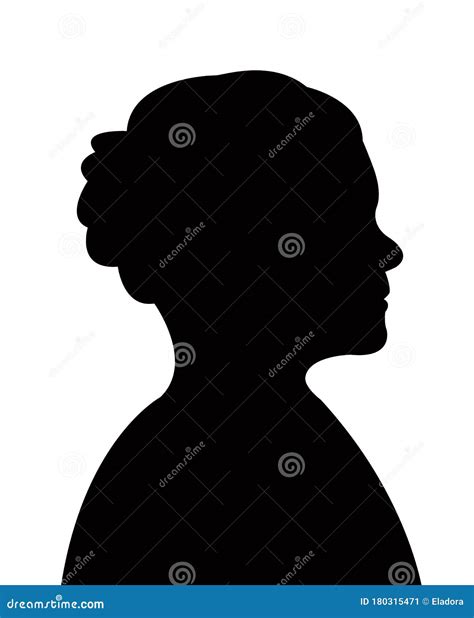 Vector De Silueta De Cabeza De Mujer Ilustración Del Vector