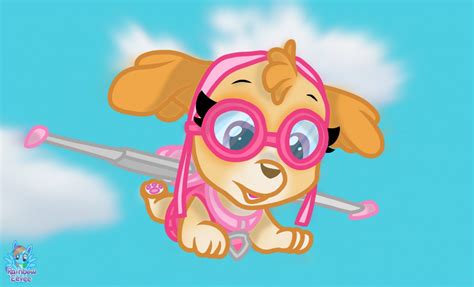 Paw Patrol Skye Flying By Rainboweeveeyt Fur Affinity Dot Net