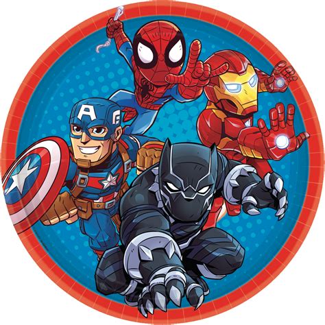 Marvel Super Hero Adventures Lunch Plates 8 Pk Canadian Tire