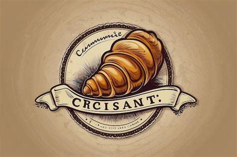 Plantilla Vectorial De Diseño De Logotipo De Croissant Foto Premium