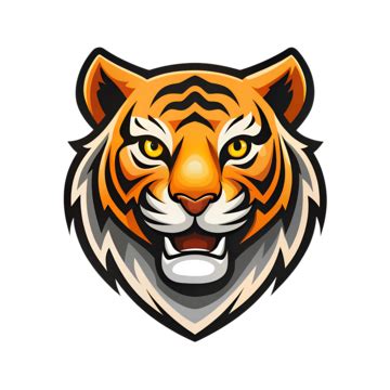 Cartoon Tiger Head Mascot Clip Art Illustration, Tiger Head Mascot ...