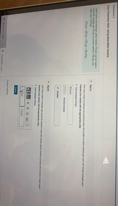 Solved Homeworks Core Chemistry Skill Using Mole Mole Chegg