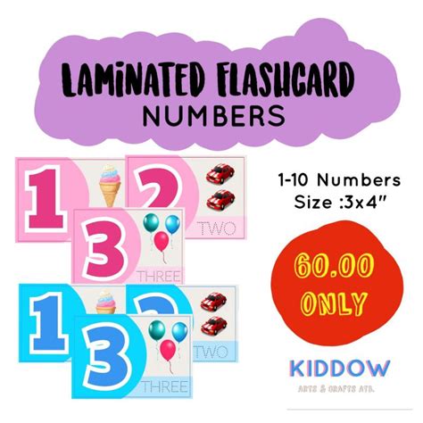 Laminated Flashcards Trace And Learn Numbers Shopee Philippines