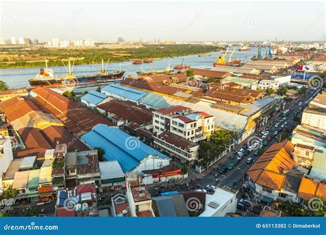 Top View Of The Saigon Port Editorial Photography Image Of Bank