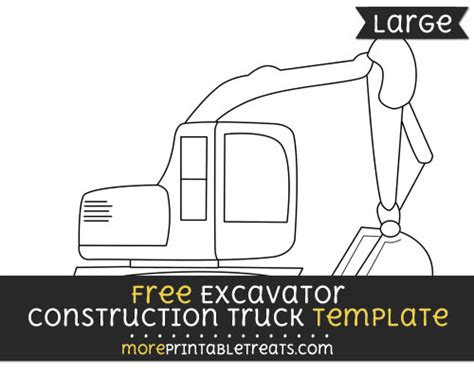 Excavator Construction Truck Template – Large