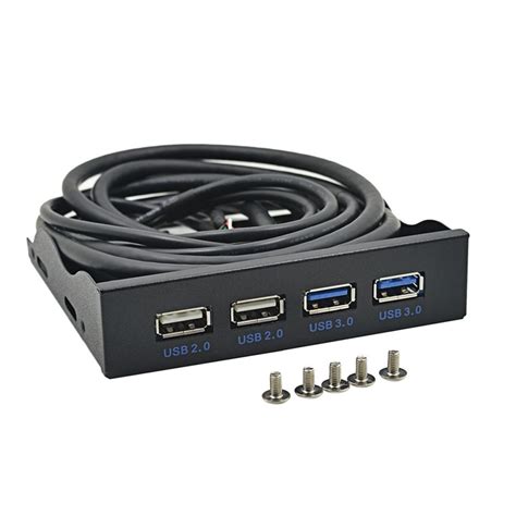 HUB USB 2 0 USB 3 0 4Port Painel Frontal USB3 0 Hub Splitter Adaptador