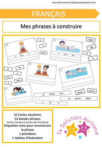 Mes Phrases à Construire Ta Solution Autisme