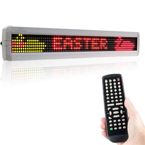 2018 New 66CM White Border Remote 3color Animation LED sign Programmable Scroll Message Board ...