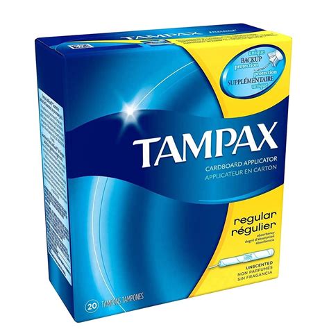 Tampax Tampons With Flushable Cardboard Applicator Regular 20 Count