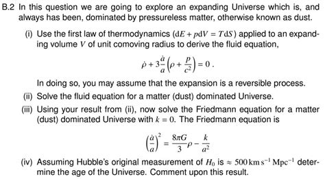 Solved A.2 The Friedmann equation is 8G -P 3 k a2 Use the | Chegg.com