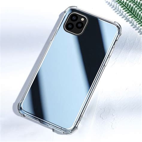 Luxury Metal Case For Iphone 11 Pro Max Case Clear Tempered Glass Back