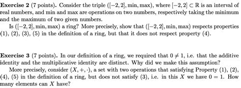 Solved Ring Properties: 1) +, . are associative & | Chegg.com