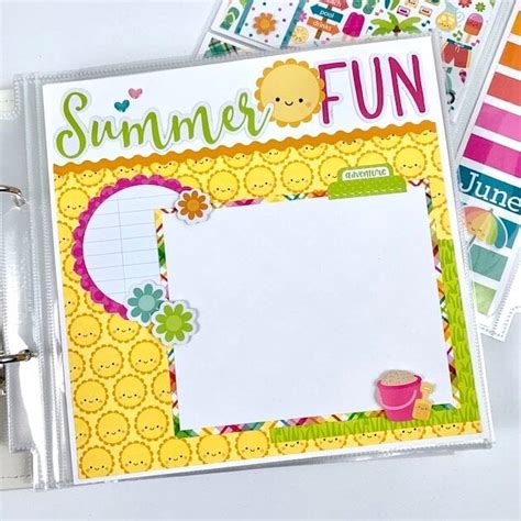 Sweet Summer Scrapbook Layouts Project Idea