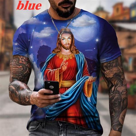 Pers Nlichkeit Gedruckt Jesus Kurzarm Christian T Shirt Religion