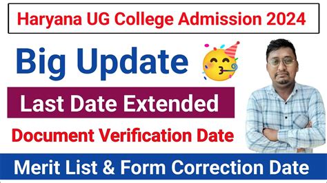 Haryana Ug College Admission 2024 Last Date Extended Haryana College