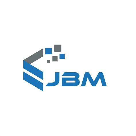 diseno de logotipo de letra jbm sobre fondo blanco concepto de