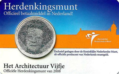 Euromunten Nederland 2008 5 Euro Coincard Unc Architectuur