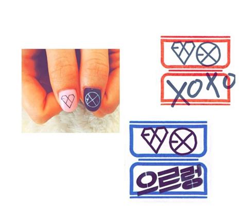 Exo Nail Art Beauty Ideas Beauty Hacks Fingernails Sehun