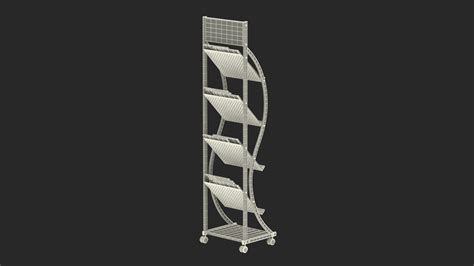 3d Model Magazine Display Stand Black With Magazines Turbosquid 2073133