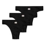 Bikini A La Cadera De Algod N Sweet Cotton Con Elastano Pack X Negro Boston Ropa Interior