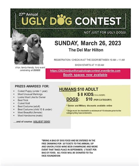 Mar 26 | 27th Annual “Not Just For Ugly Dogs Contest “ | Escondido, CA Patch