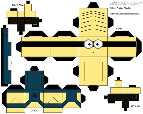 Minion Papercraft Template Diy Minions Despicable Me Crafts Minions