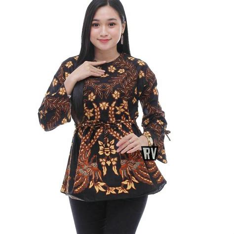 Jual Baju Batik Wanita Modern Monalisa Genes M L Xl Asli Pekalongan