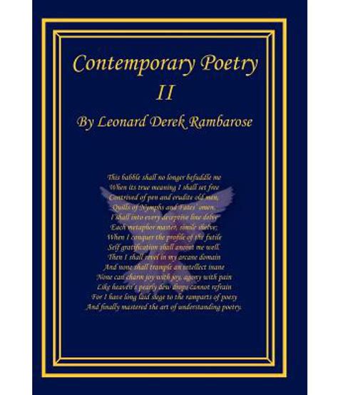 Contemporary Poetry II: Buy Contemporary Poetry II Online at Low Price ...