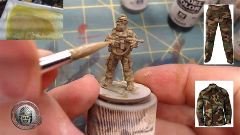 Painting Woodland Camouflage On A 28mm Modern Figure Youtube