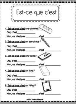 Qu Est Ce Que C Est French Learning Activities Learning French For