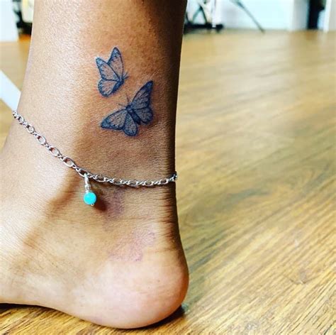 Cool Blue Butterfly Tattoo Ideas Butterfly Ankle Tattoos Blue