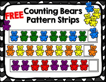 FREE Counting Bears Pattern Cards by Easy Peasy Lemon Squeezy | TpT