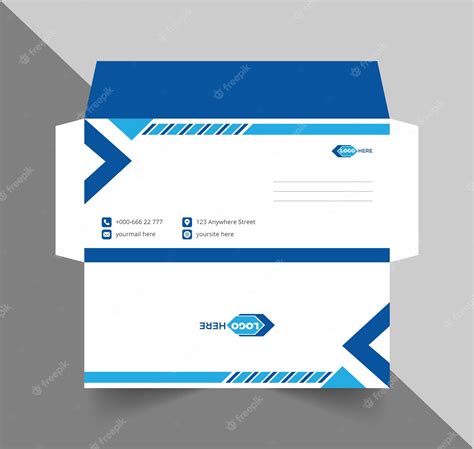 Premium Vector | Corporate envelope template or envelope design