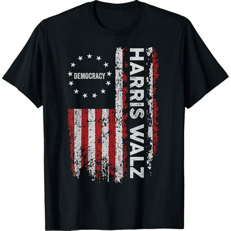 Kamala Harris Walz 2024 Harris Waltz Vp President 47th Flag T Shirt