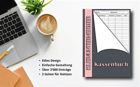 Kassenbuch Kleinunternehmer DIN A4 Einnahmen Ausgaben Buch Mit