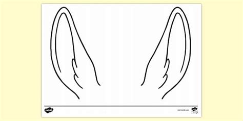 FREE Donkey Ears Colouring Sheet Colouring Sheets