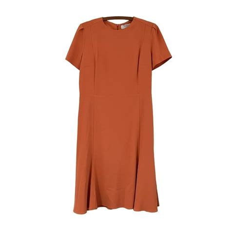 Mm Lafleur Dresses Mm Lafleur Womens Terracotta Orange Crepe Fit