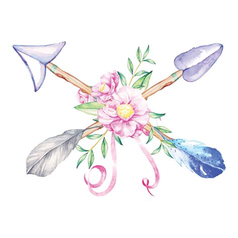 Watercolor Bohemian Arrow 18764739 Png