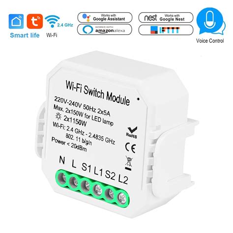 Commutateur Intelligent Tuya Esp Module De Disjoncteur De Relais