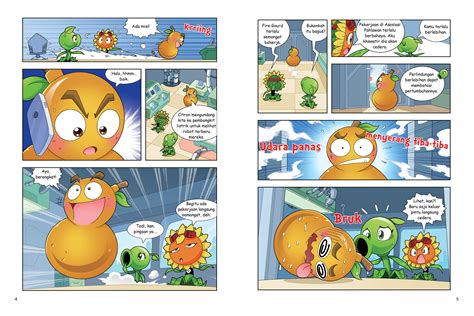 Educomics Plants Vs Zombies Komik Sains Robot Pertempuran Sengit