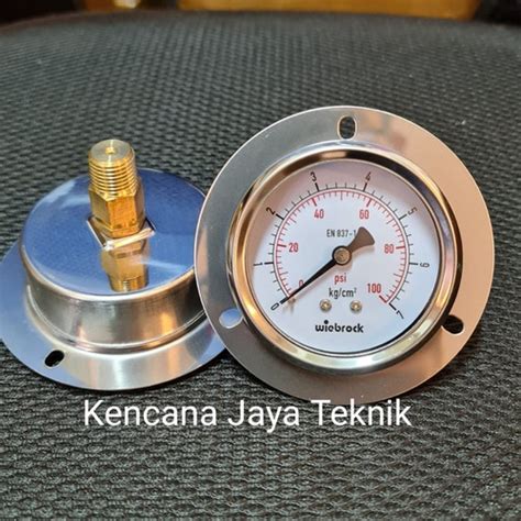 Jual Pressure Gauge Payung Stainless Kuningan 2 5 Inch 7 Kg Bar 100