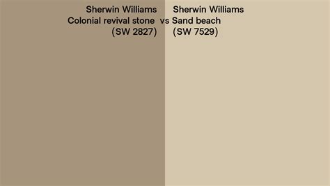 Sherwin Williams Colonial Revival Stone Vs Sand Beach Side By Side