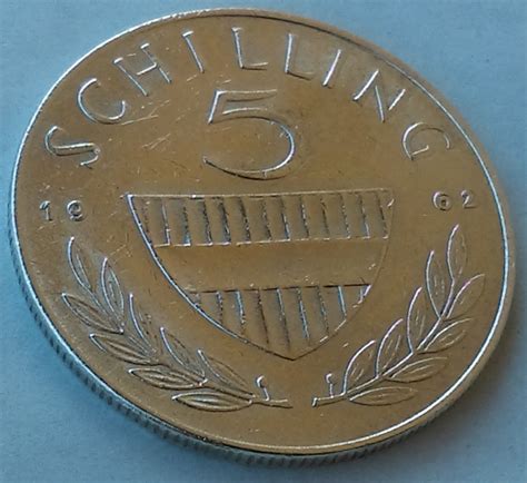 5 Schilling 1962 Austria silver coin 640 1000 5 2 gr Silbermünzen