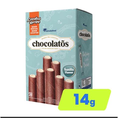 Jual Chocolatos Wafer Roll Vanilla 14g Box 24pcs Shopee Indonesia