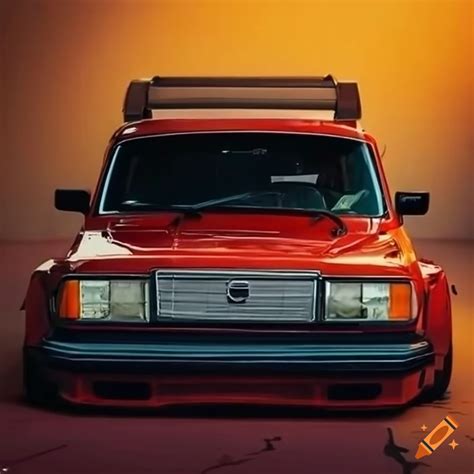 Modified Volvo Wagon With Sleek Widebody Kit On Craiyon